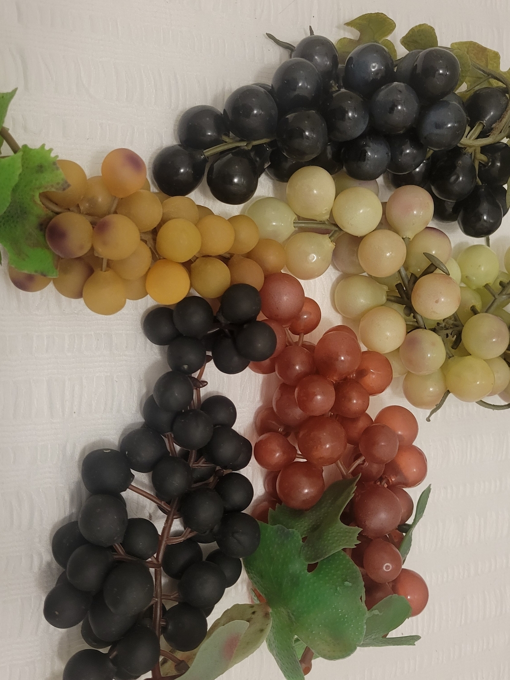 Faux Grapes Cluster Assortment – Black, Purple, Green, Yellow, Rust